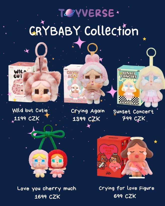 Roztomilost na maximum! 🥺✨ Který CRYBABY se stane tvým oblíbeným? 💕 #toyverse #popmart #crybaby #collectibles #blindbox...