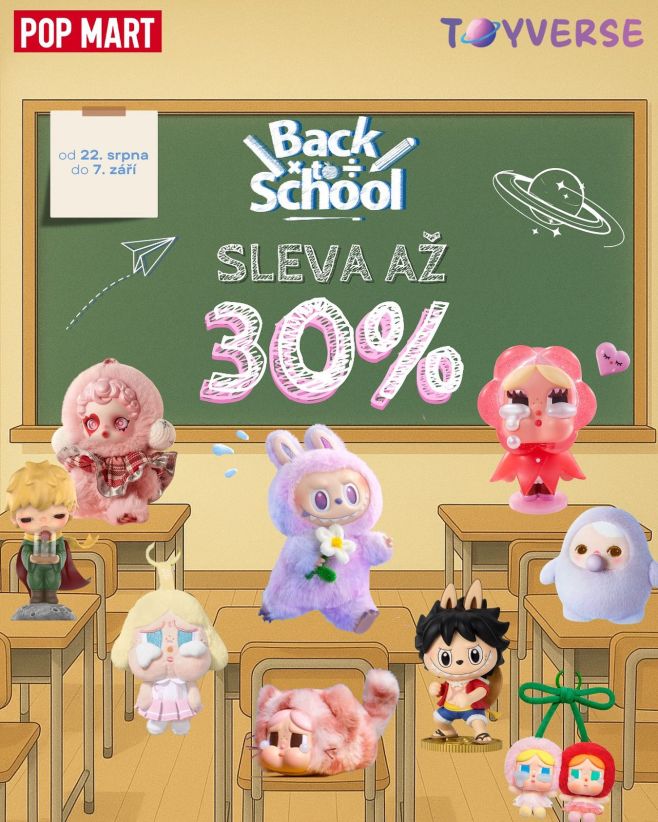 📚 Back to school, ale make it vibe check 😎 Do školy jen s originálními blindboxy od ToyVerse – až 30 % sleva u vybraných...